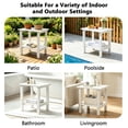 thumbnail image 6 of OTSUN Adirondack Outdoor Side Table, 16" HDPE Patio Side Table with Shelf, Weather Resistant Easy Maintenance for Backyard Pool Porch Garden & Lawn, 6 of 12