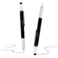 thumbnail image 4 of Screwdriver Pen Multitool Touch Screen Stylus Ballpoint Tech Tool Write Gadgets Ruler Level Metal Hexagon Pen for Men Office Outdoor Supplies 2 Pack, 4 of 7