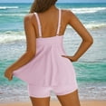 thumbnail image 7 of UTSJKR Two Piece Flowy Tankini Swimsuits for Women Push Up Tummy Control Bathing Suits Mesh Sheer V-Neck Swim Suits 2025 Pink XXL, 7 of 7