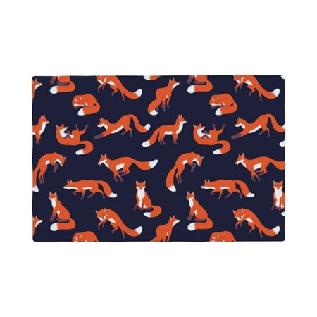 

Placemats Set of 6 Foxes In Different Poses Place mats for Dining Table Indoor/Outdoor Cute Heat Resistant Washable Table Mats(18 x 12 )