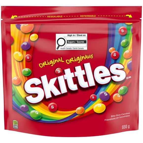 SKITTLES, Original Chewy Candy, Bag, 930g