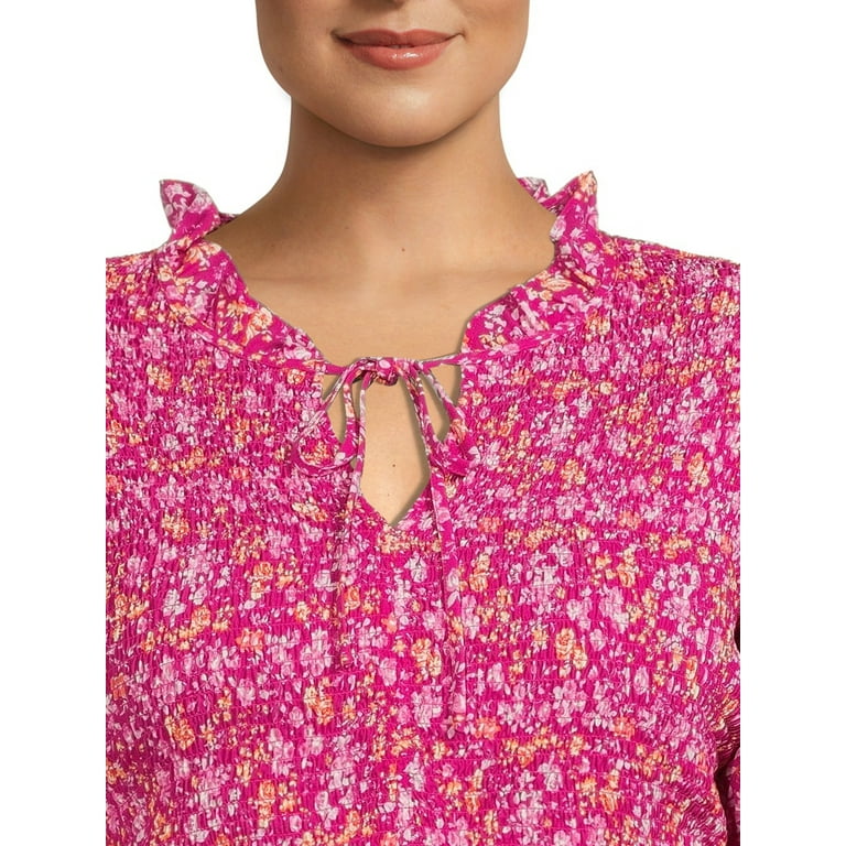 A Love Story Women s Plus Size Aria Puff Sleeve Baby Doll Blouse