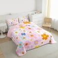 thumbnail image 3 of Feelyou Flower Floral Women Bedding Comforter Set, Pink Cherry Blossoms Twin Comforter Sets, Modern Fashion Style Reversible Bedding Set, Super Cozy Room Decor, 2 Pieces, 3 of 8