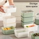thumbnail image 5 of Contenedores de almacenamiento de alimentos Ounissouiy 4 piezas plástico hermético apilable Blanco lechoso, 5 of 6