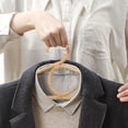 thumbnail image 3 of 4Pcs Rattan Clothes Hanger Nordic Style Kids Garments Organizer Rack Children Hanger Kids Room Decor Hangers for Clothes,4*Rattan Hanger, 3 of 8