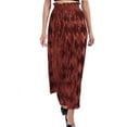 thumbnail image 2 of Xmarks Womens High Waist Pleated Long Skirt Diamond-Printed Elastic Waisted Maxi Skirt Boho A-Line Flowy Skirt Casual Beach Skirt, S-2XL, 2 of 7