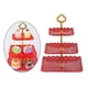 thumbnail image 5 of Soporte Multiusos para Pasteles, Bandeja para Servir Dulces, Estante para Aperitivos, de , Soporte para Cupcakes de Tres Niveles , rojo BLESIY Puesto de pasteles, 5 of 8