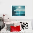thumbnail image 4 of Gukieu Turquoise Ocean Reflection Print Canvas Decorative Hanging Painting, Waterproof Art Wall Decoration with Frame, Suitable for Living Room, Bedroom, 4 of 6