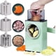 thumbnail image 1 of Cortador de patatas Manivela de mano mejorada Cortador de verduras Ralladores de queso rotativos Chopper multifuncional Trituradoras de verduras Herramienta de cocina de frutas con 3 cuchillas de, 1 of 4