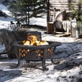 thumbnail image 3 of BaPiPro Fire Pit, 36.2 inch Fire Pits for Outside, Metal Round Outdoor Firepit with 2 Grill, Black, 3 of 7