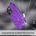 thumbnail image 2 of Allytech for iPhone 14 Plus Case - Shockproof Wallet Case with Credit Card Holder & Hidden Mirror, All-Round Protection Shockproof Phone Cover Designed for iPhone 14 Plus, Purple, 2 of 6