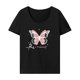 thumbnail image 1 of Camiseta para mujer Verano Tops Ropa Regular Fit Camiseta con cuello redondo para vacaciones Oficina L, 1 of 7