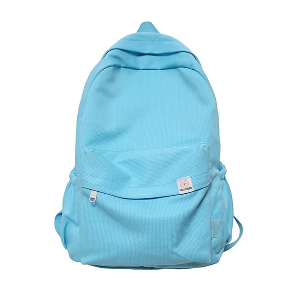 Backpack High School Students Simple Solid Color Schoolbag Men And Girls Large Capacity Travel