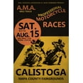 thumbnail image 2 of Rogan, Mark 17x24 Gold Ornate Wood Framed with Double Matting Museum Art Print Titled - Calistoga Motorcycle Races, 2 of 4
