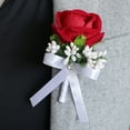 thumbnail image 4 of BQBQERT 5Pcs Wrist Corsages Rose Boutonnieres for Wedding Anniversary Proms Dinner Party, 4 of 13
