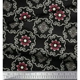 thumbnail image 1 of Soimoi polyester Crepe Fabric Damask Ethnic Print Sewing Fabric Yard 52 Inch Wide, 1 of 3