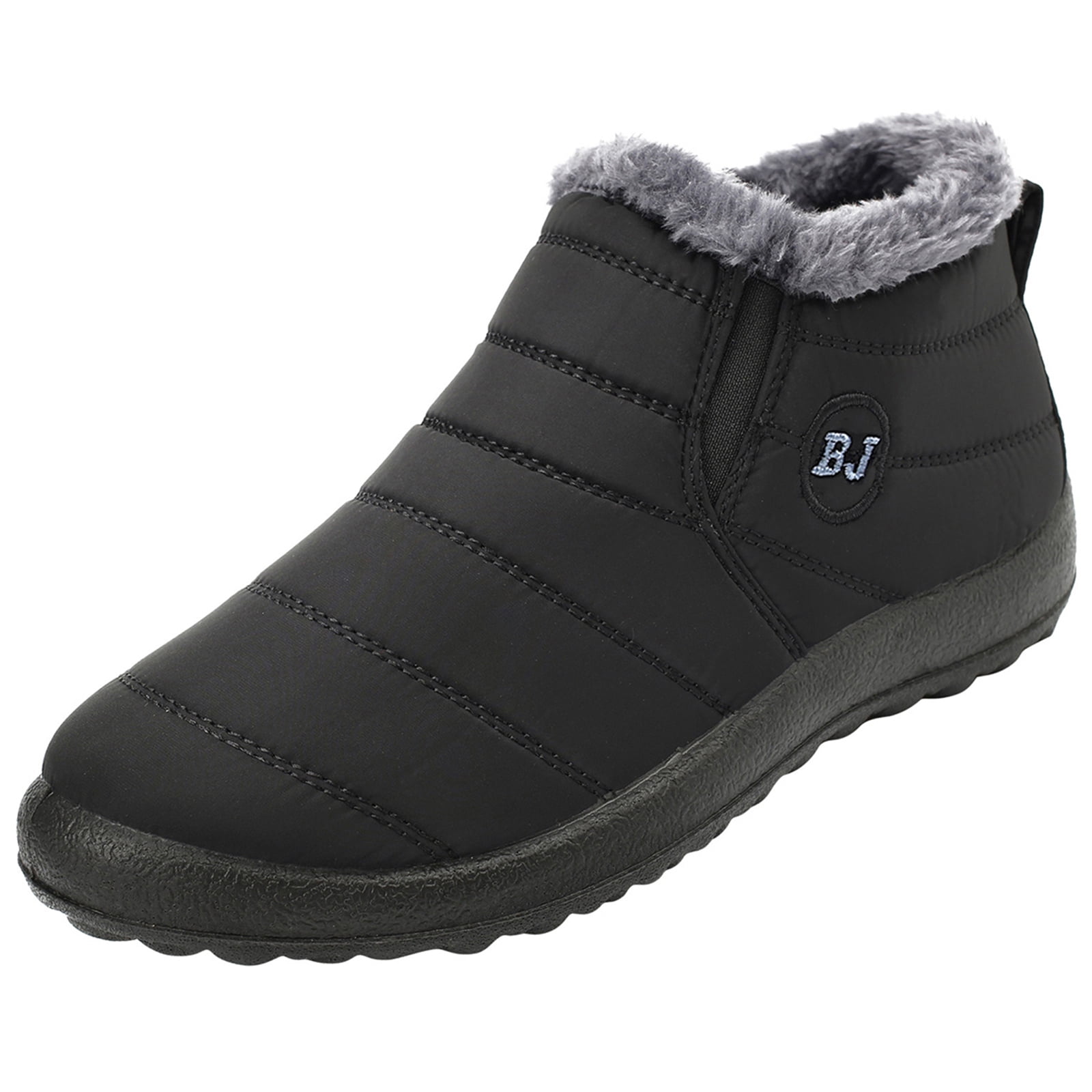 Barerun Womens Snow Boots Warm Winter Snow Boots Outdoor Footwear Black ...