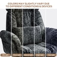 thumbnail image 2 of Bestier Big and Tall Executive Office Chair with Massage and Footrest Ergonomic Computer Desk Chair Reclining High Back Plush Velvet Swivel Chair with Lumbar Back Support, Charcoal Gray, 2 of 12