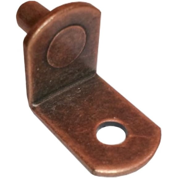 Shelf Support, Right Angle, 1/4" Pin with Hole - Bronze (20 Pk)