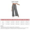 thumbnail image 5 of Women Pants Wide Leg Drawstring High Waist Pure Color Breathable Loose Long Trousers Grey L, 5 of 5
