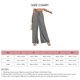 thumbnail image 5 of Pantalones de mujer Pierna ancha Cordón Cintura alta Color puro Transpirable Pantalones largos sueltos Gris XXL, 5 of 5