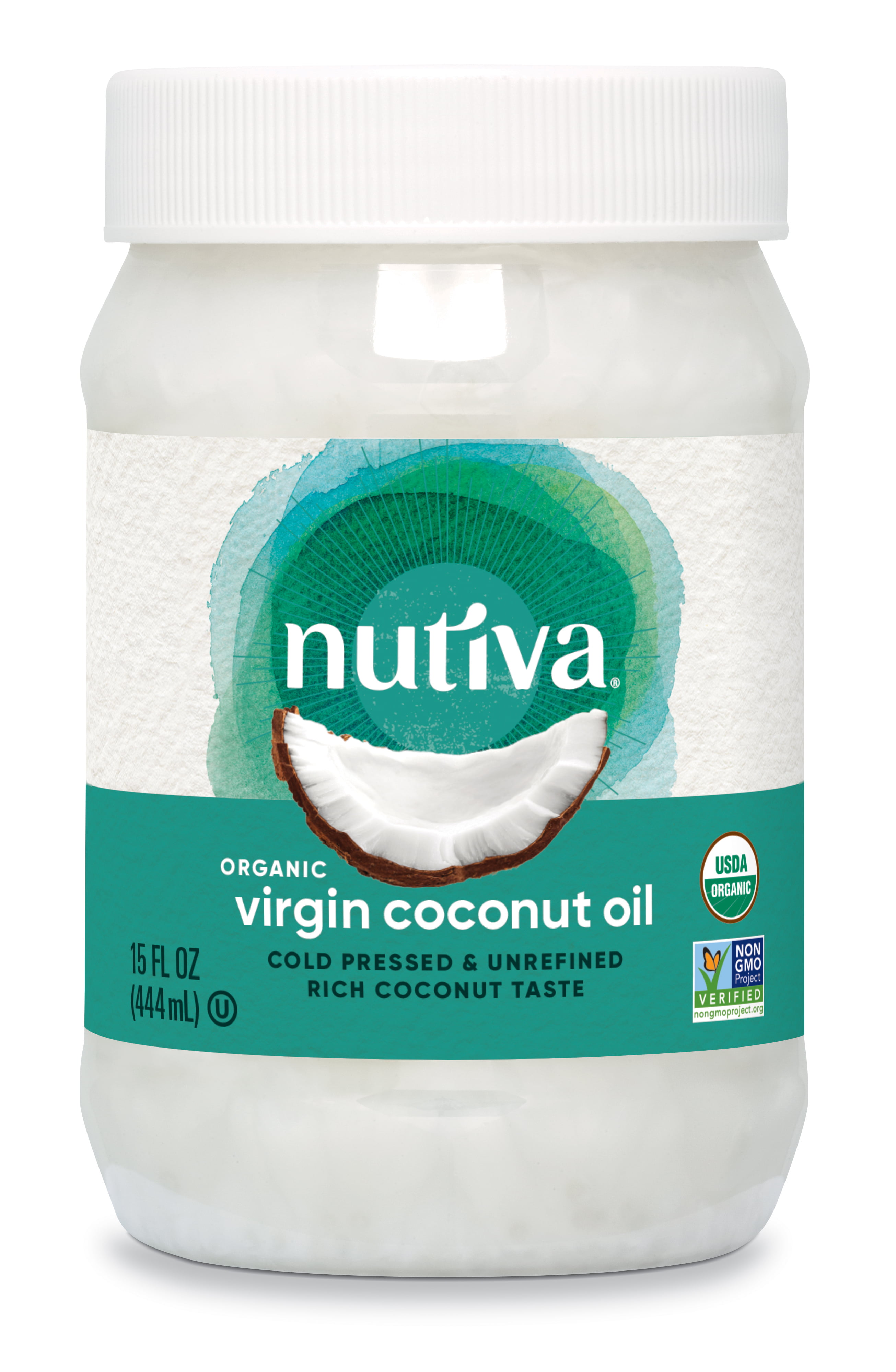 Nutiva Organic Cold-Pressed Virgin Coconut Oil, 15 Fl Oz
