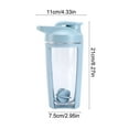 thumbnail image 3 of ZZkhGO Protein Shaker Bottle, 500ml Sports Water Cup with Mixing Scale, Leak Proof Stirrer Bottle for Gym Fitness, 3 of 6