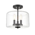 thumbnail image 4 of Millennium Lighting  Asheville 3 Light Semi-Flush Ceiling Mount with Clear Glass Shade in Multiple Finishes Chrome N/A Chrome, 4 of 5
