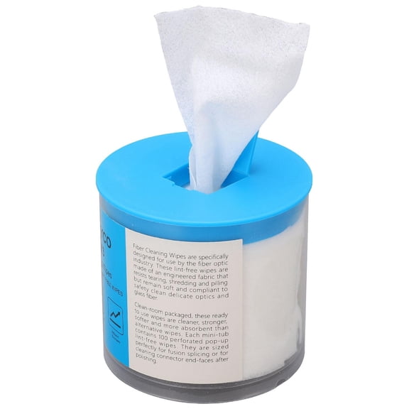 Yajisi 180‑Piece Fiber‑Optic Cleaning Wipes – Dust‑Free, Wet & Dry Use, Reusable Shell, Ideal for Cable Ends & Connectors
