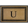 thumbnail image 1 of First Impressions Tapis de Porte Double Bordure Markham, Monogramme U, Très Grand, 30"X48 Pouces, 1 of 1