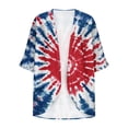thumbnail image 6 of Gamivast 4Th of July Cardigan for Women Print V Neck 3/4 Sleeve Open Front Loose Fit Summer Tops Lightweight Kimono Cardigan 3/4 Sleeve Vacation Wear outfits, 6 of 6