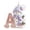 A, variant on Purple Snowman Letter Ornament, Flat Acrylic Single Initial Pendant, Xmas Snowman Letter Hanging Decor for Christmas Tree