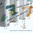 thumbnail image 6 of LightBlue Cartoon Dinosaurs Name Pattern Shower Curtain 72"x84" ,Bathroom Decorative Shower Curtains Set with 12 Hooks,Modern Waterproof Washable Shower Curtain, 6 of 6