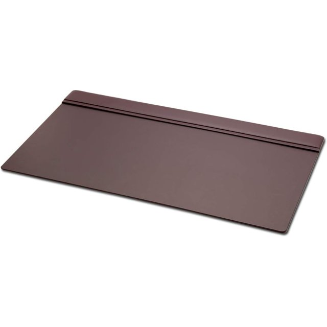 Dacasso Pad with Top Rail Luxury Leather Blotter for Writing-Executive Desk Surface Protector, 34 x 20, Chocolate Brown