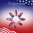 thumbnail image 5 of 4th Of July Press On Nails 24Pcs Patriotic Flag Fake Nails Short Glue On Nails For Independence Day Decor, 5 of 9