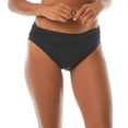 thumbnail image 2 of Carmen Marc Valvo BLACK Classic Shirred Bikini Swim Bottom, US X-Small, 2 of 4