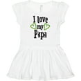 thumbnail image 3 of Inktastic I Love My Papa- Hearts Girls Baby Dress, 3 of 5