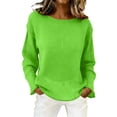 thumbnail image 2 of Summer Tops for Women's Mesh Long Sleeve Tops Boat Neck See Through Lightweight Sweater Crochet Knit Tops, 2 of 5