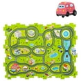 thumbnail image 2 of Juguetes de rieles de ranura para niños, pistas de carreras para niños, juego de pistas educativas STEM, riel 12 piezas de la ciudad, 2 of 7