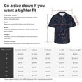 thumbnail image 5 of Susaid Navy Dark Blue Print Short Sleeve Shirts Button Down Casual Shirts Summer Beach Aloha Button Down Short Sleeve for Men ,Small, 5 of 7