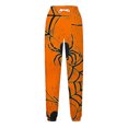thumbnail image 4 of Womens Halloween 2025 Trendy Printed Sweatpants Elastic Waist Drawstring Color Block Pants Casual Streetwear Pants with Pockets,Orange 4,M, 4 of 5