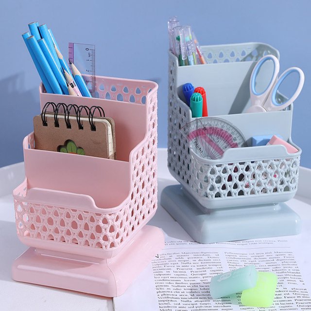TABLETREANDS 3Ud Organizador De Para Cosméticos Rosa Con Espacio Para Labiales Y Maquillaje