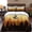 Dark Orange, variant on Full Size Duvet Cover 4 Piece Bedding Set Foggy Forest Gradient Black Shadow Bed Sheet Sets Soft Microfiber Comforter Cover with Flat Sheet 2 Pillow Shams
