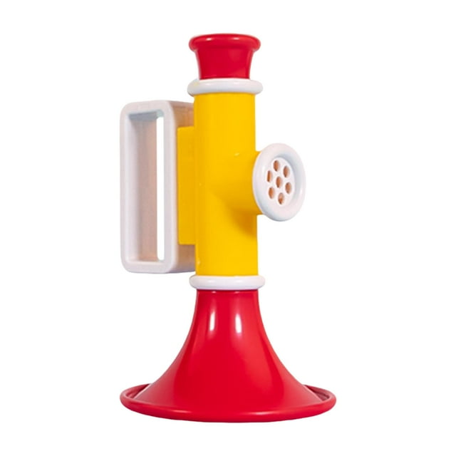 Juguetes de trompeta que sopla para niños, regalo de vacaciones, regalo de cumpleaños, juguete de viaje de dibujos animados para niños y niñas, juguet Amarillo