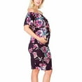 thumbnail image 6 of BRGZLK Off The Shoulder Maternity Dress Women’S Ruffle Ruched Bodycon Summer Elegant Knee Length Baby Shower Pregnancy Dress For Formal Occasions, 6 of 7