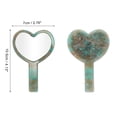 thumbnail image 2 of 1 Pc Espejo de Mano en Forma de Corazón para Negocios, Viajes, Gimnasio, Salón de Belleza, Espejo de Acetato de Aluminio Verde, 2 of 3