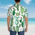 thumbnail image 6 of Kll Men'S Hawaiian Shirt Short Sleeve Button Down Beach Shirts-Cactus Plants1, 6 of 8