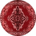 thumbnail image 1 of Ahgly Company Indoor Round Medallion Red Traditional Area Rugs, 8' Round, 1 of 4