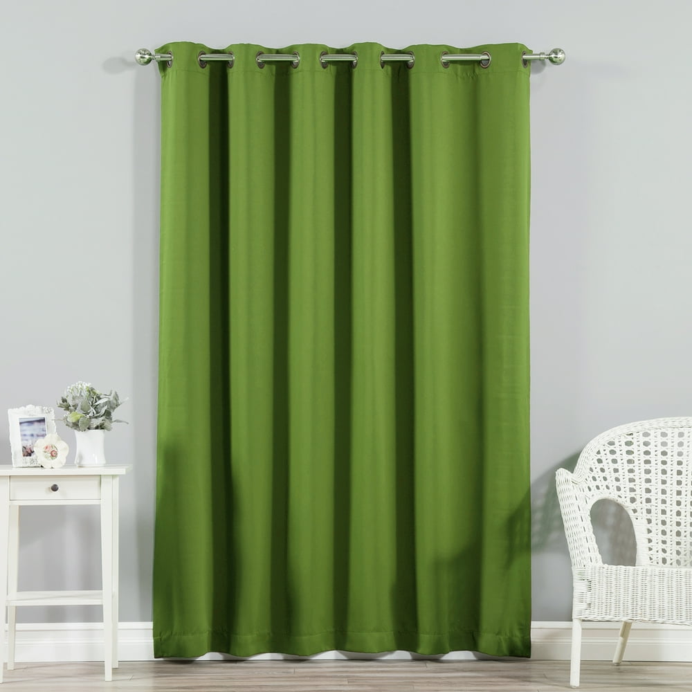 Quality Home Wide Basic Bronze Grommet Blackout Curtain Green 100"W