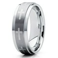 thumbnail image 4 of His and Hers 6mm & 8mm Christian Ring - Tungsten Wedding Band - Cross - Tungsten Wedding Ring, 4 of 7